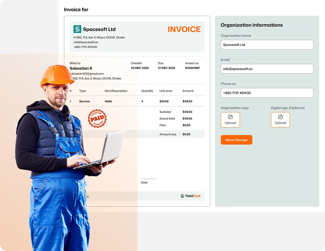Field invoice and organization settings synced to HighLevel