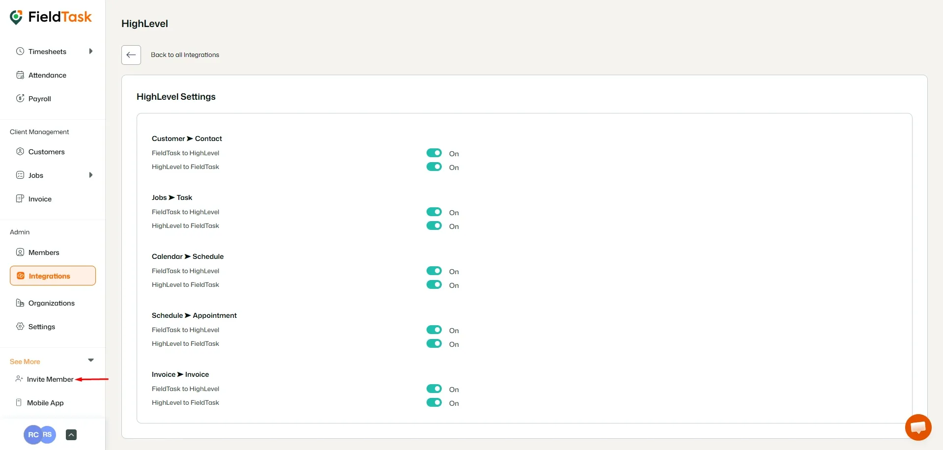 FieldTask Integration