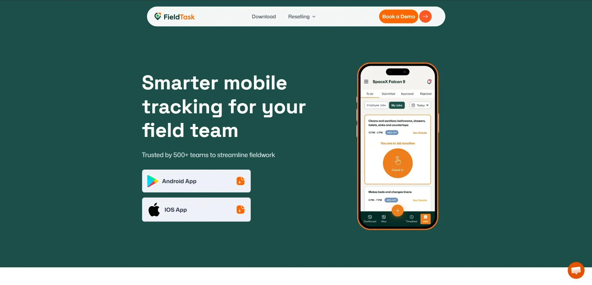 FieldTask Mobile App Download Page