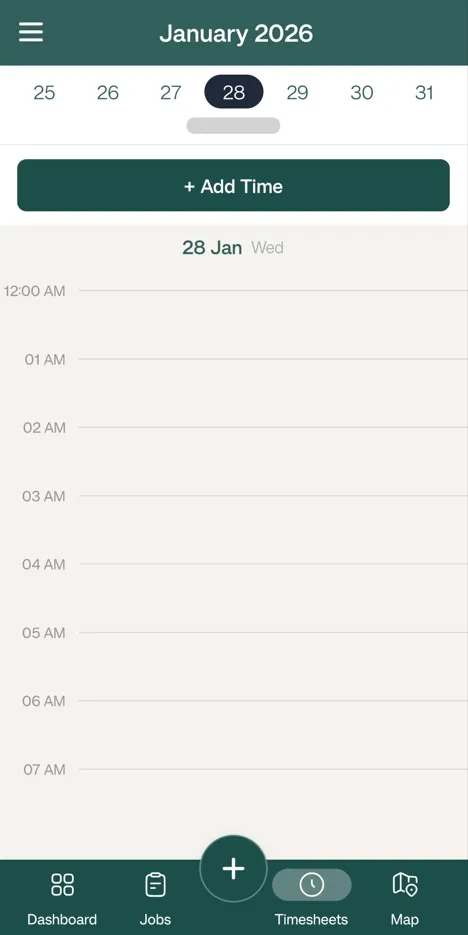 FieldTask Mobile App Timesheets