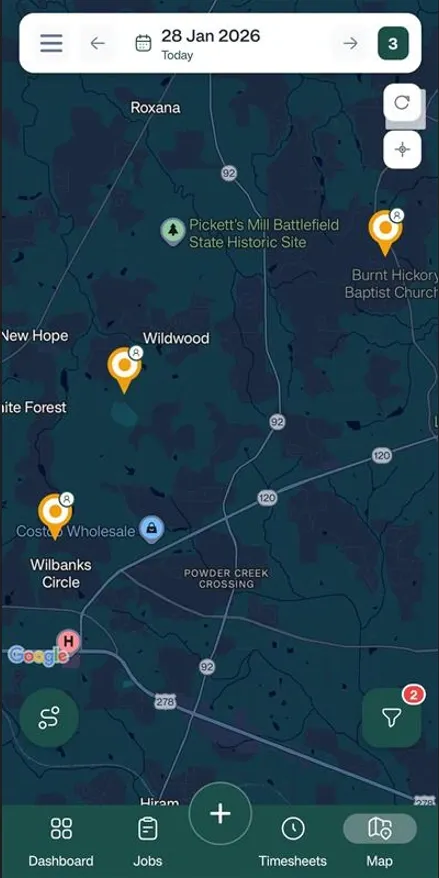 FieldTask Mobile App Maps