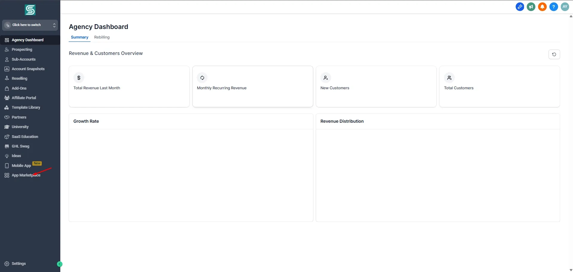 GoHighLevel Agency Dashboard