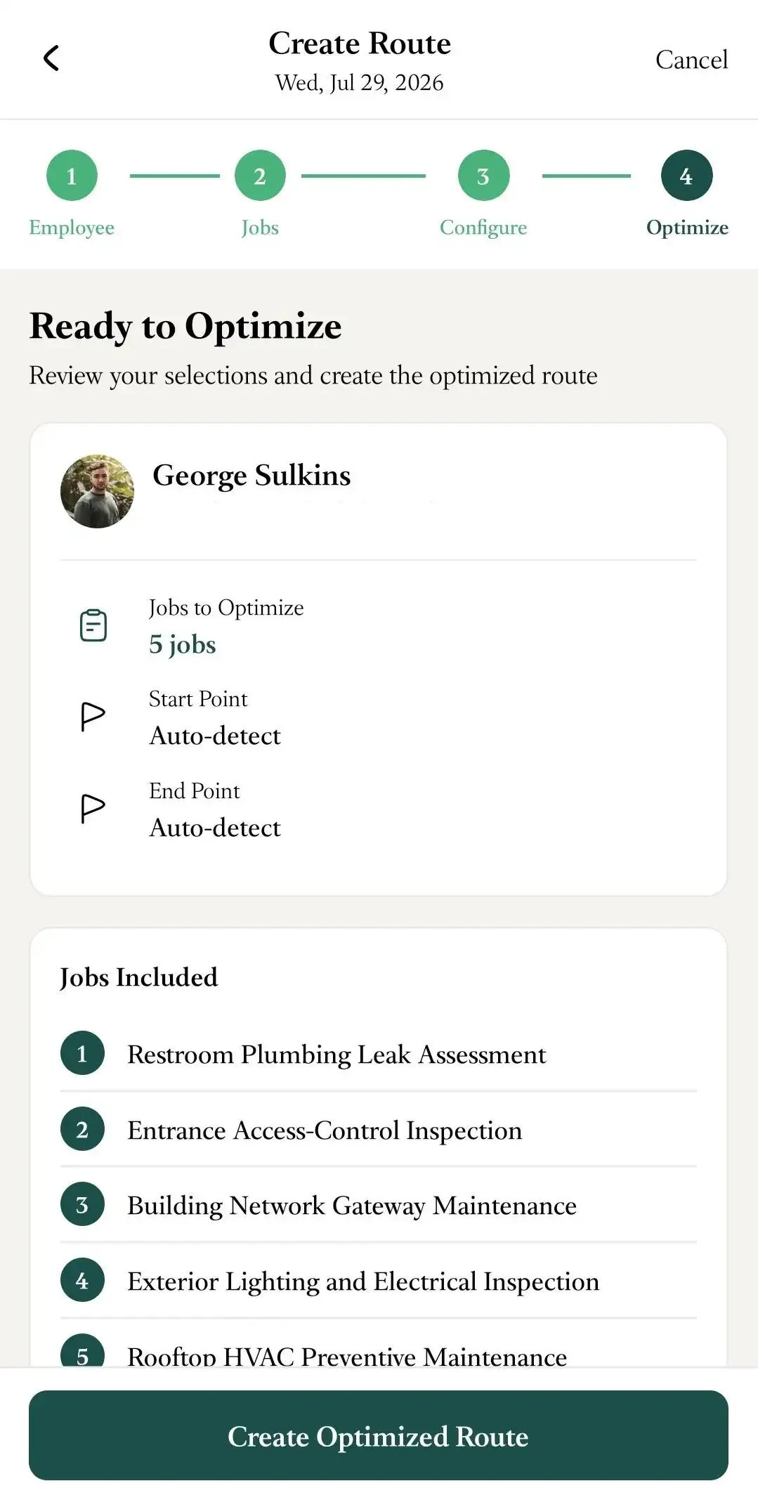 FieldTask Mobile App review before route optimization