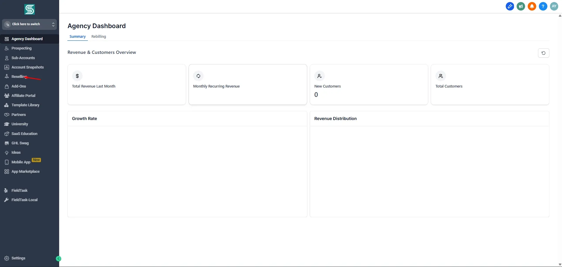 GoHighLevel Agency Dashboard
