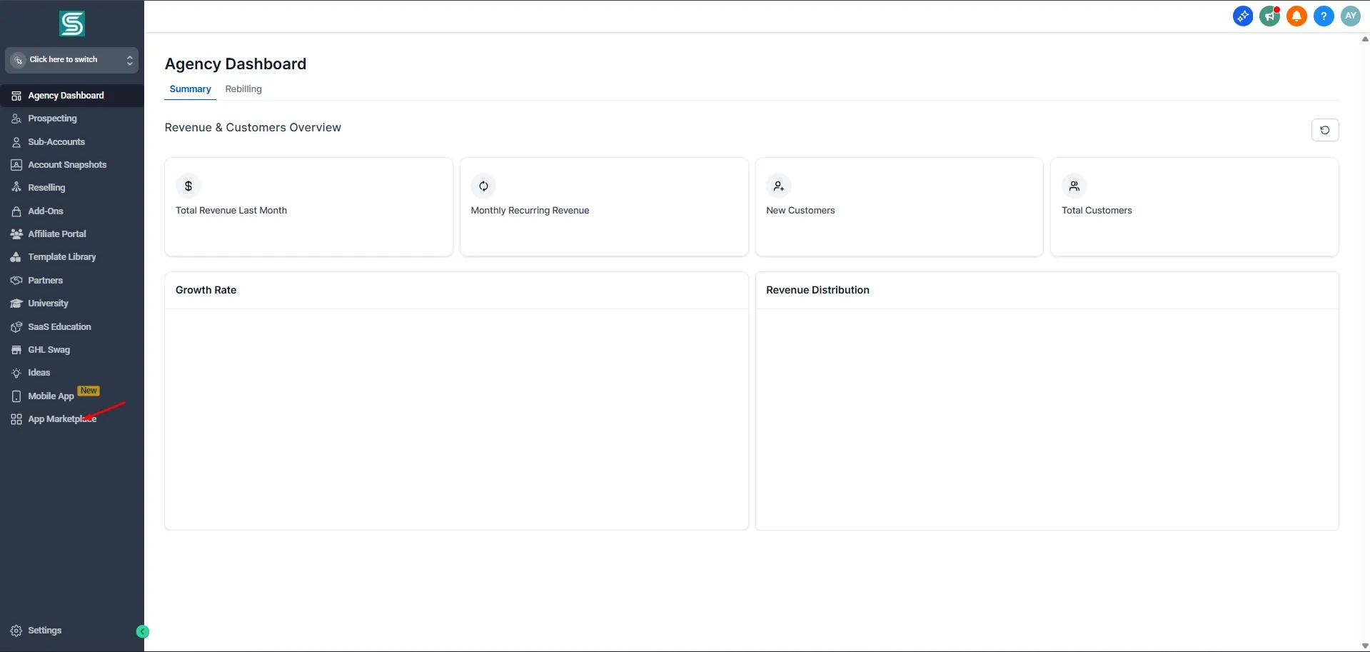 GoHighLevel Agency Dashboard